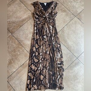 Chico's Elegant Black and Brown Dress